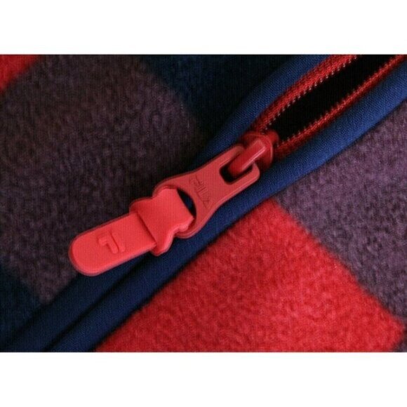 Fila Mens Jacket Woodlands Lumber Full Zip Long Sleeve Hiking Check Red Size L - Picture 8 of 14